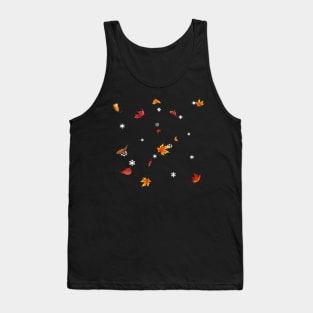 Snow and Leaves Falling From The Sky Tank Top